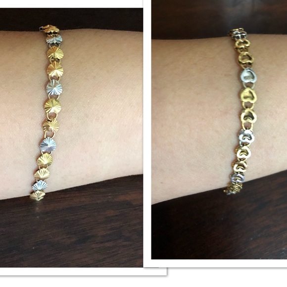 🌸REAL 18K TRICOLOR BRACELET🌸 - Picture 7 of 8